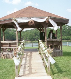 [The decorated gazebo]